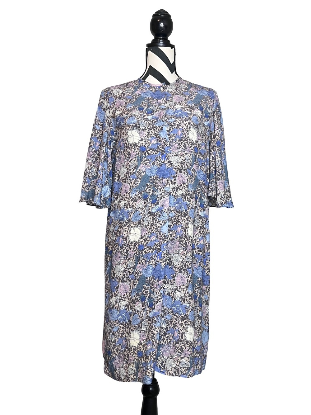 Zadig & Voltaire Rhona Wild Garden Floral Flutter Sleeves Dress Sz S